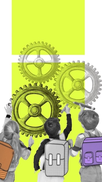 A collage of images representing different industries facing automation challenges, such as a factory worker replaced by a robotic arm, a truck driver looking at a self-driving truck, and a customer service representative interacting with a chatbot.