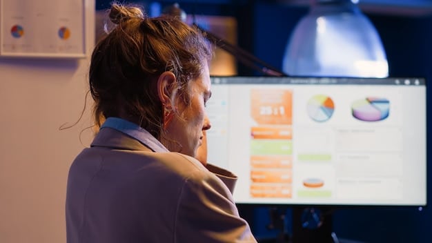 A person working on a complex data visualization dashboard, highlighting the growing importance of data analytics in STEM fields.