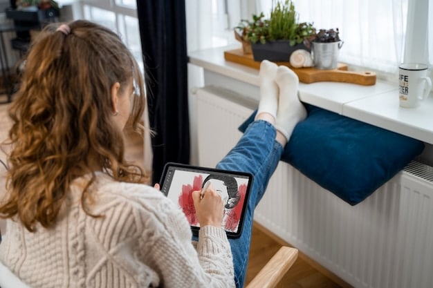 An interior shot of a modern home with energy-efficient windows and smart thermostat, showcasing energy-saving features.