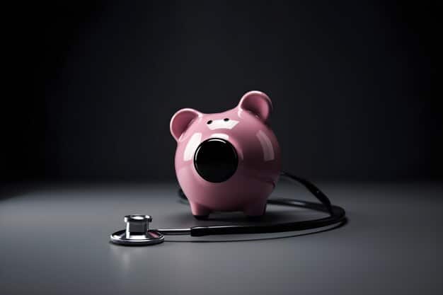 A visual representation of tax savings, with coins cascading into a piggy bank labeled 