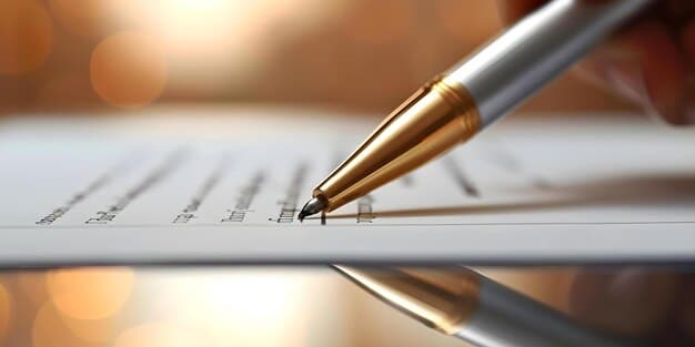 A close-up of an application form with the words 