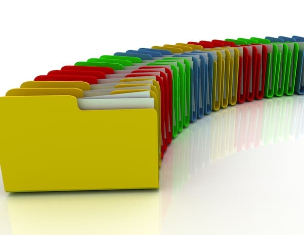 A neatly organized folder labeled 
