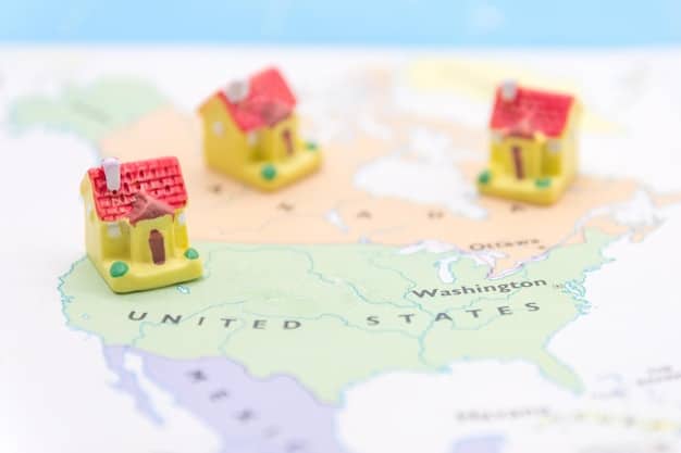A map of the United States highlighting different states that offer significant first-time homebuyer grant programs, each marked with a brief description of the program's key features.