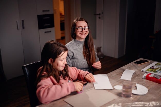A friendly housing counselor assisting a person with paperwork at a desk, with a warm and supportive atmosphere.