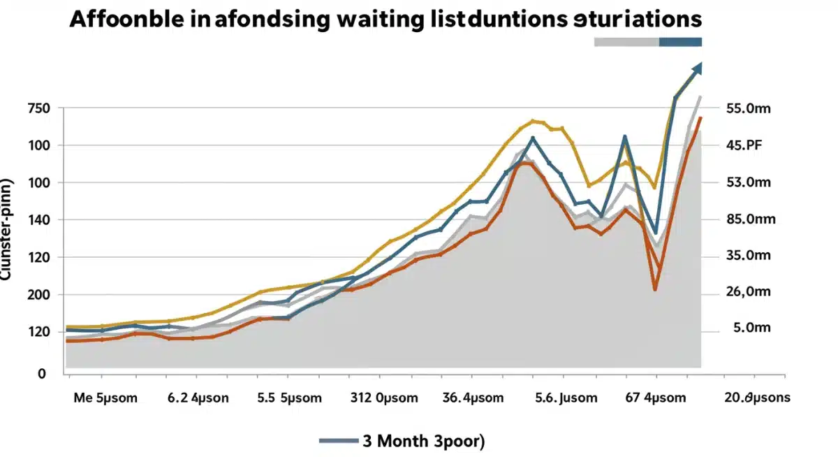 Graph showing increasing affordable housing waiting list durations