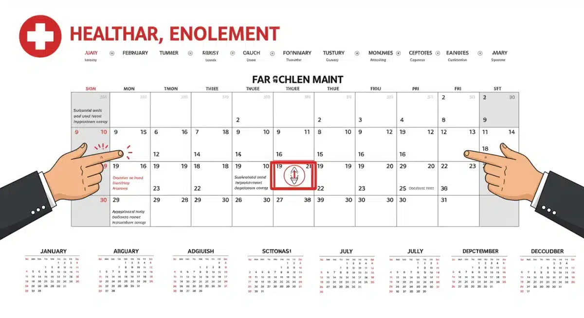 Calendar marking key ACA Marketplace enrollment deadlines for 2025