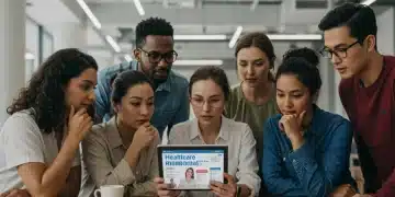 People reviewing healthcare options on a tablet for ACA Marketplace enrollment 2025