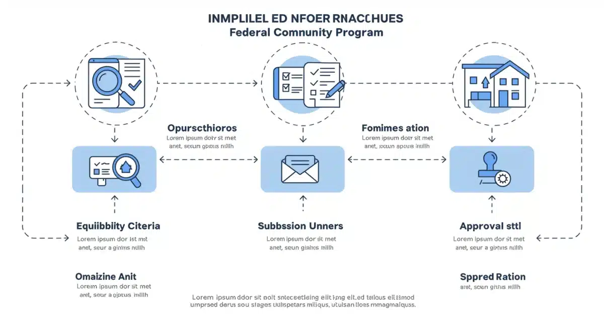 Simplified flowchart of the federal community program application process.