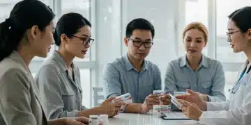 Patients discussing affordable medications with a healthcare professional