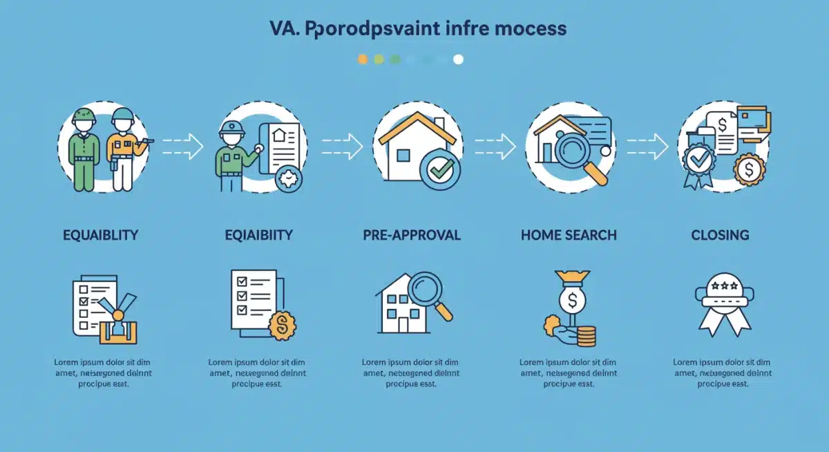 Steps to apply for a VA loan infographic