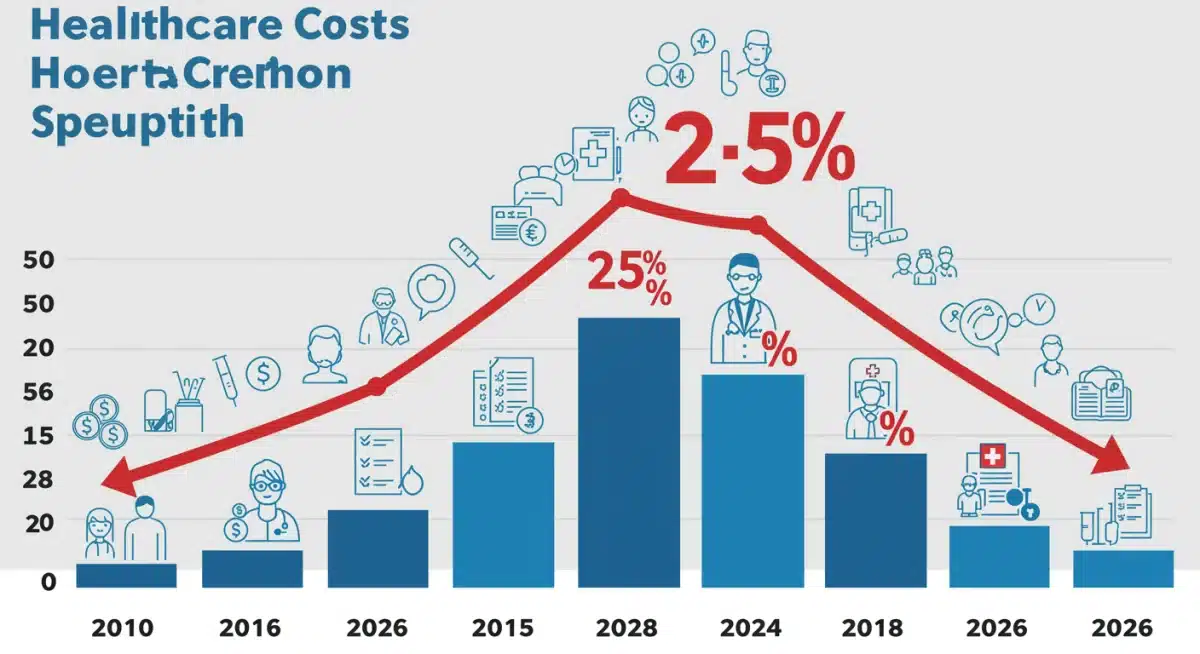 Infographic illustrating a 25% reduction in healthcare costs due to new state programs