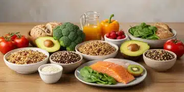 Colorful healthy meal for mental well-being