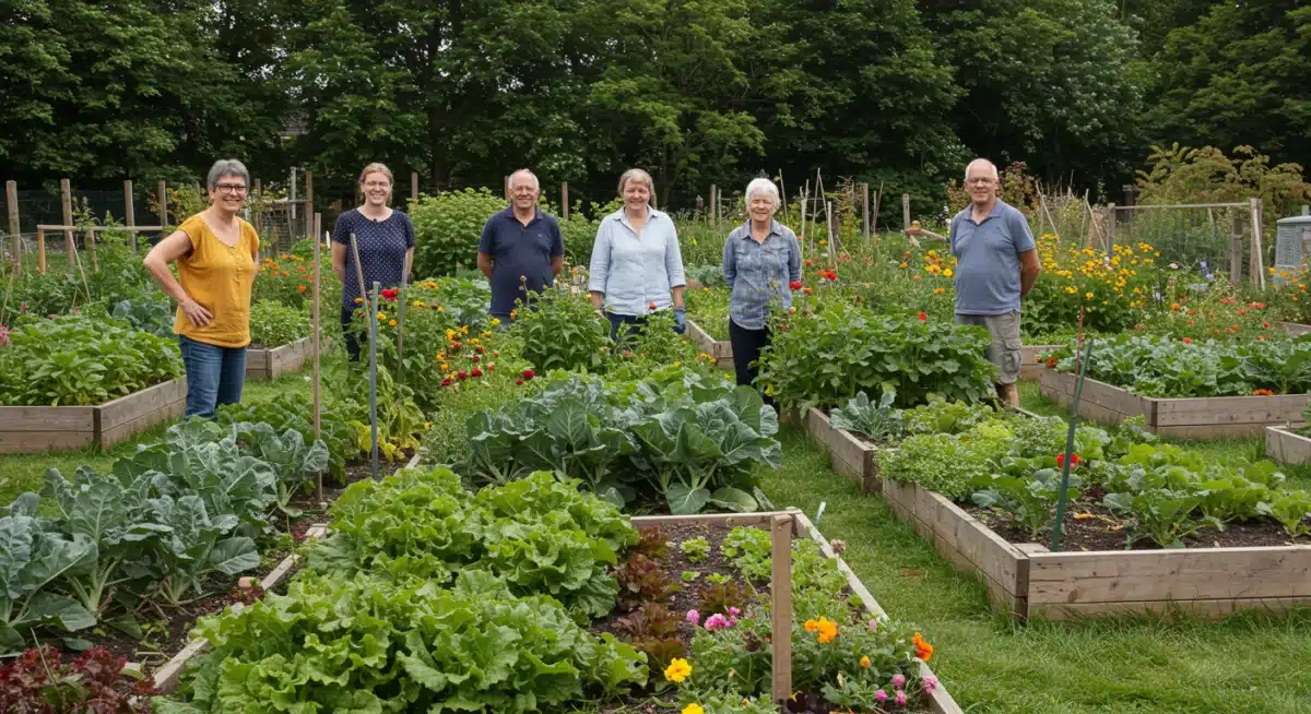 Thriving community garden, a successful micro-grant funded project.