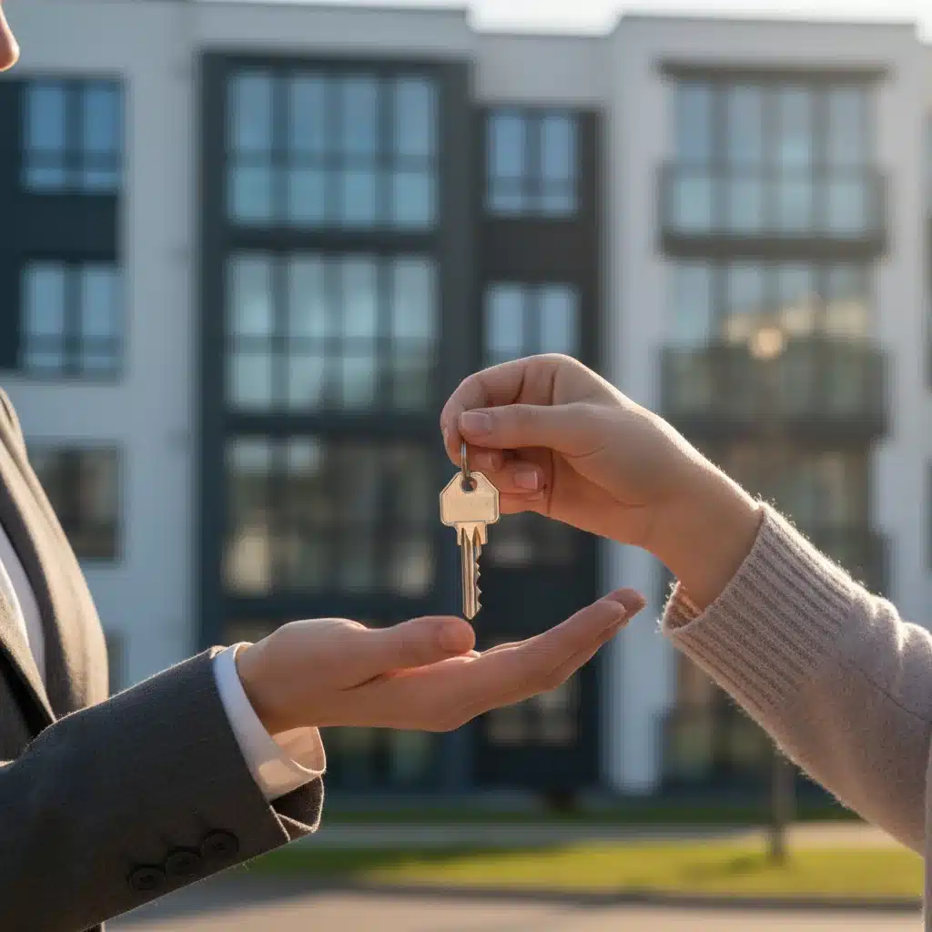 Hands exchanging a key, symbolizing successful housing placement and stability