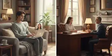 Comparing telehealth and in-person therapy options for mental health support.