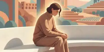 Persona pensativa buscando apoyo emocional en España