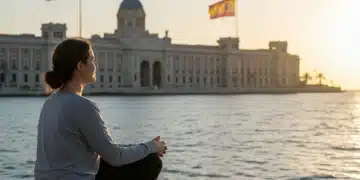 Bienestar Psicológico Seguridad Social 2026: Tu Guía Completa de Acceso Persona meditando en un entorno tranquilo, simbolizando el bienestar psicológico y el apoyo de la Seguridad Social.