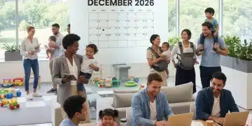 Conciliación Laboral España 2026: Nuevas Medidas y Beneficios para Trabajadores Trabajadores felices conciliando vida laboral y familiar en un entorno moderno y flexible en 2026.