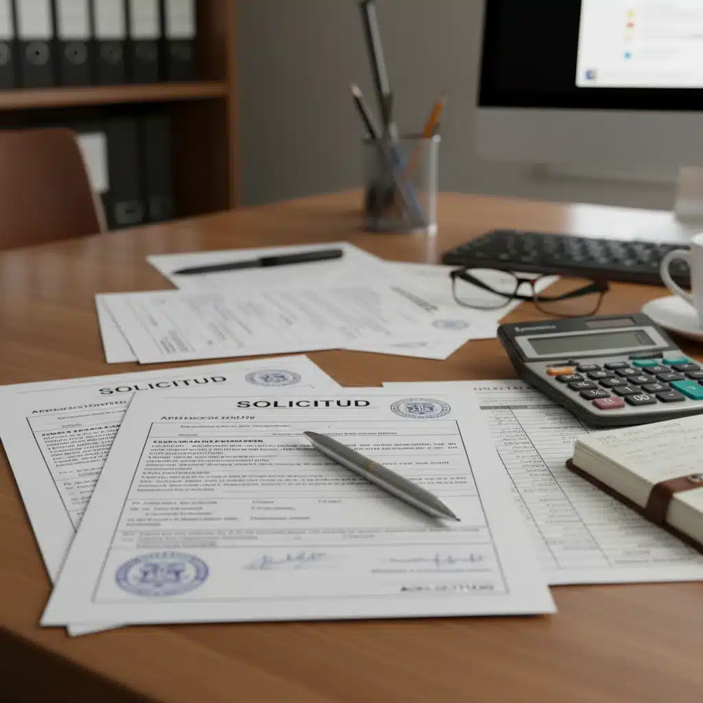 Documentos y formulario de solicitud para ayudas familiares.