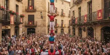 Patrimonio Inmaterial 2026: 5 Tradiciones Españolas que Debes Conocer Festival tradicional español con bailarines y público celebrando la cultura