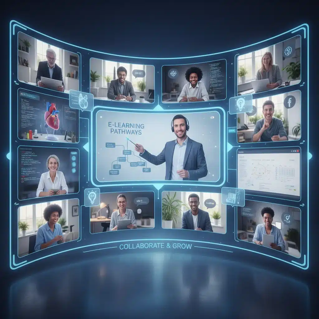Grupo de personas en formación online con nuevas herramientas del SEPE