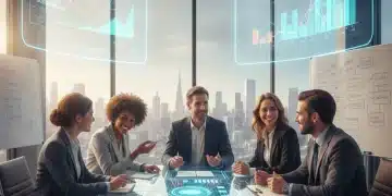 Profesionales colaborando en un entorno moderno, simbolizando la demanda de empleo en España 2026