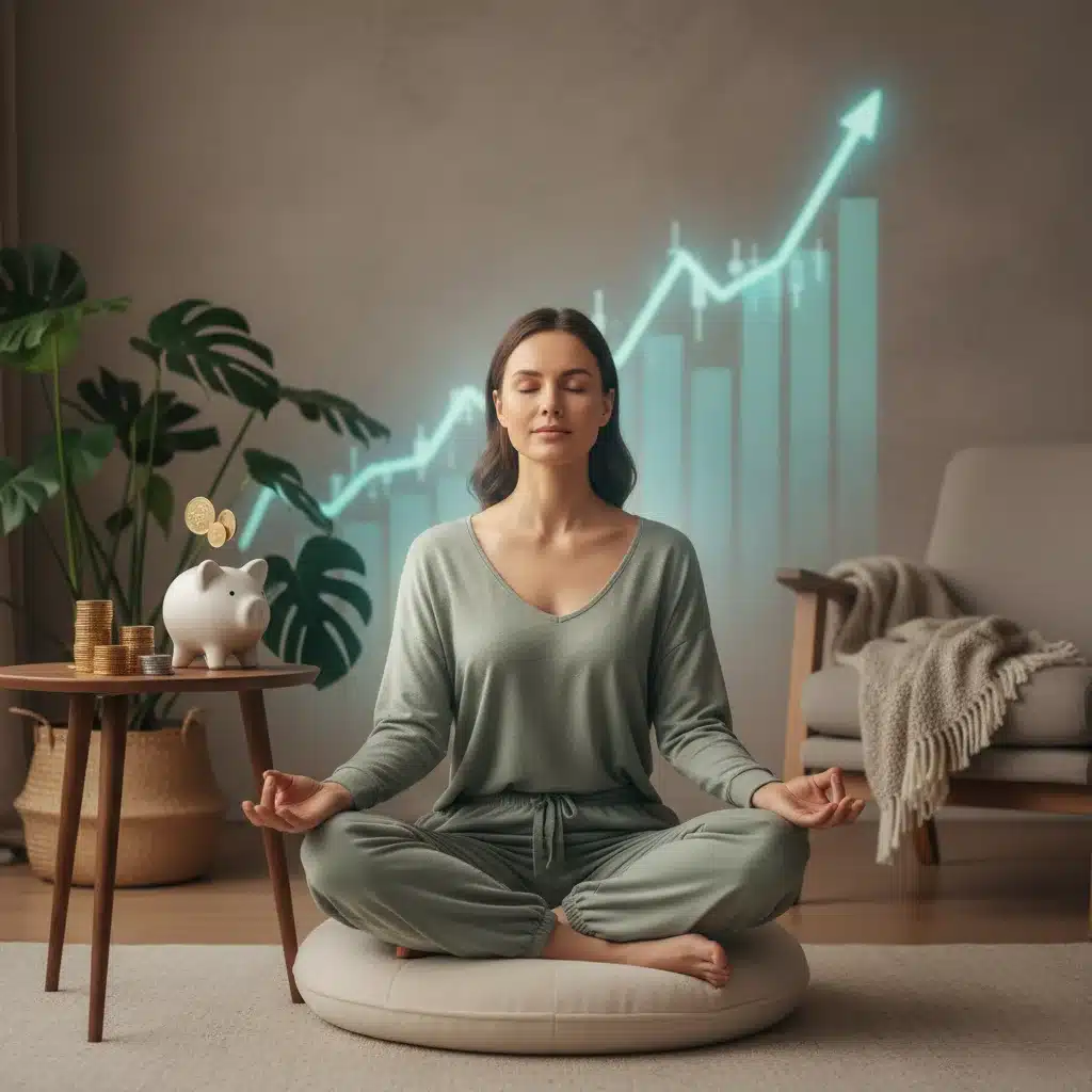 Persona meditando, simbolizando la conexión entre la salud mental y la estabilidad financiera.
