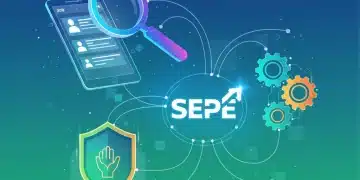 Novedades SEPE 2026: 3 Cambios Clave para Empleo y Prestaciones Ilustración digital de las novedades del SEPE 2026 con elementos de empleo y prestaciones
