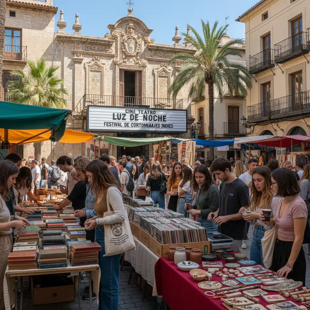 Jóvenes explorando opciones de ocio local con el Bono Cultural