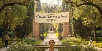 Persona meditando en un parque, simbolizando la tranquilidad y los programas de mindfulness públicos en España.