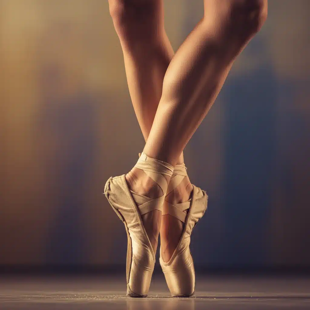 Pies de bailarina en punta durante un ensayo de danza contemporánea, mostrando técnica y dedicación.