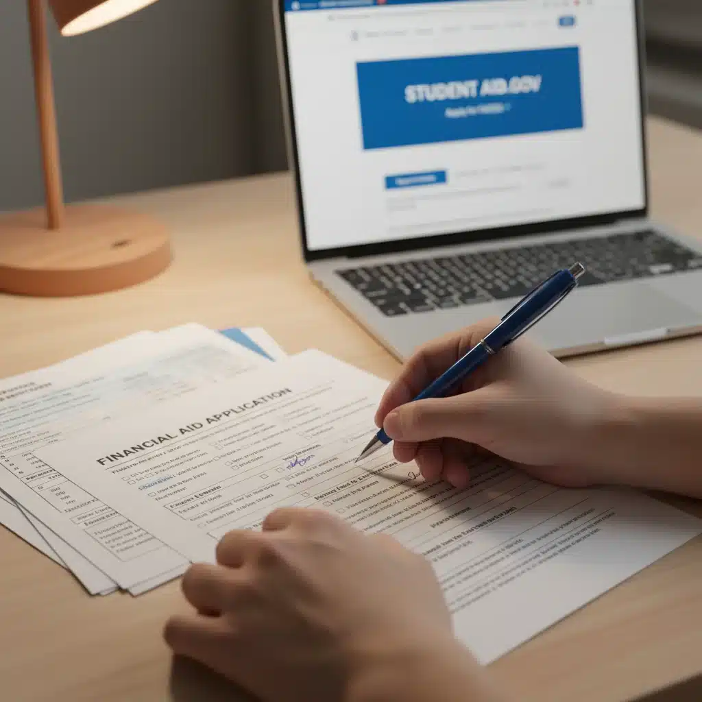 Manos rellenando un formulario de solicitud para subvenciones de Formación Profesional.