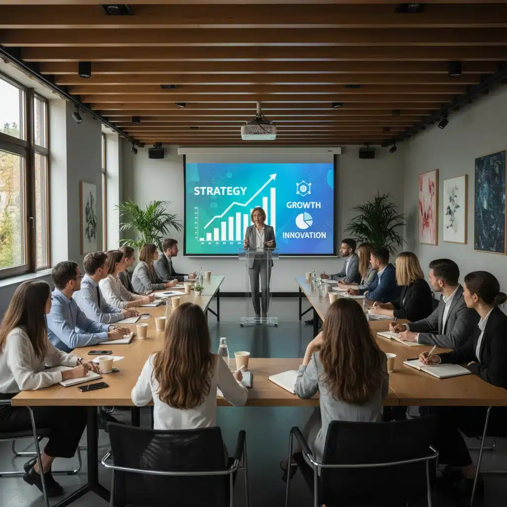 Jóvenes asistiendo a taller de desarrollo empresarial y networking